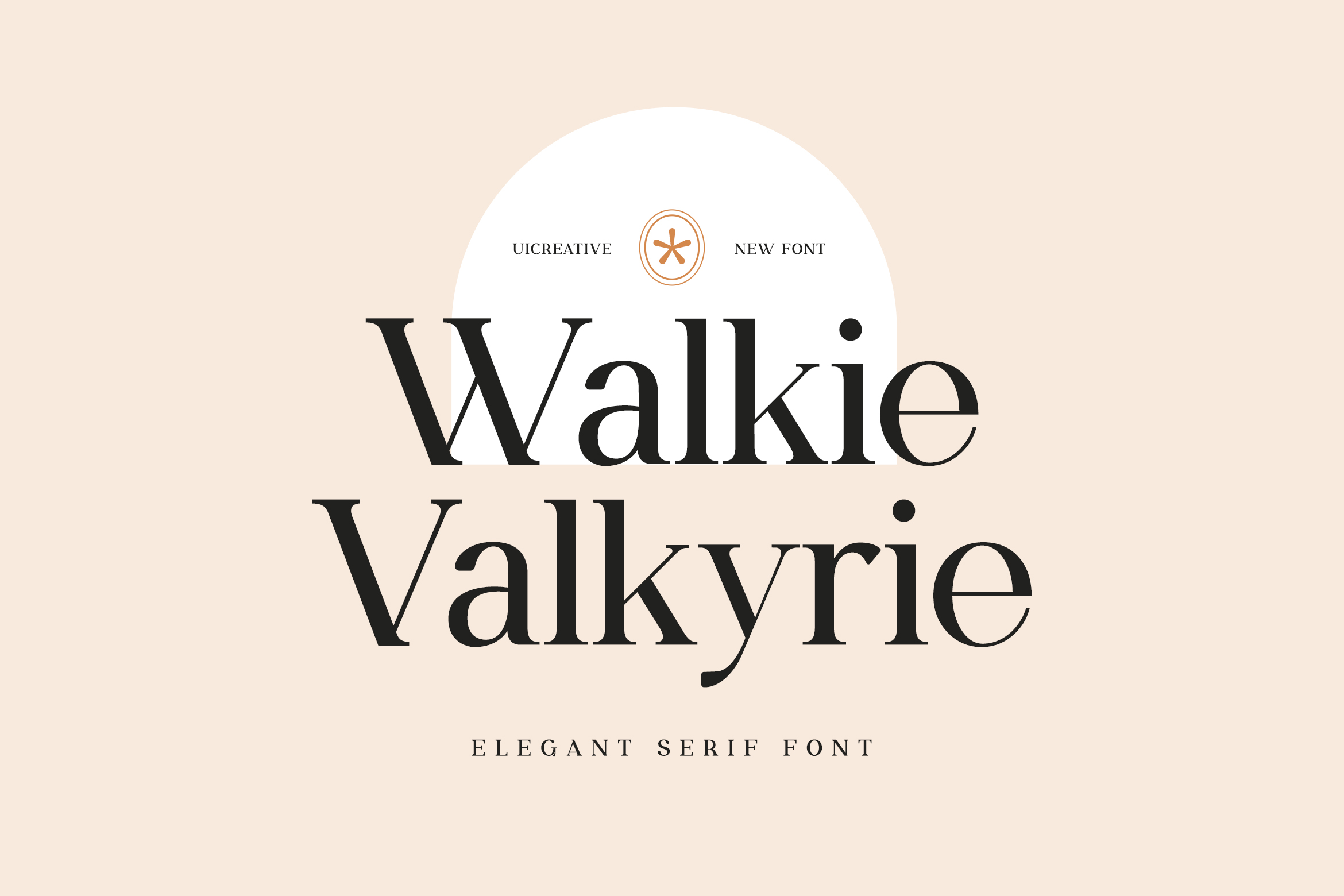 Beispiel einer Walkie Valkyrie-Schriftart #1